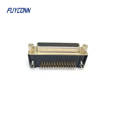 Densitas Tinggi Kanan Sudut PCB D-SUB Konektor 15 / 26 / 44 / 62 Pin Wanita DB Konektor