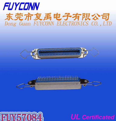 24 Pin Centronic PCB Straight Angle Female Connector dengan pegas kait 2.16mm
