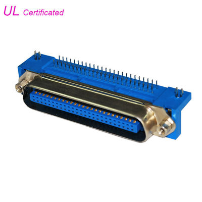 50 Pin Centronic PCB Right Angle Male Connector dengan sekrup jack dan kunci papan