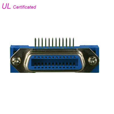 24 Pin Centronic PCB Konektor Sudut Kanan Wanita Bersertifikat UL