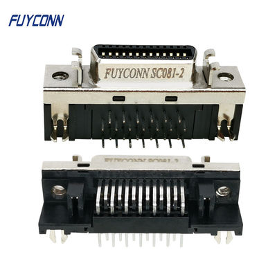 Konektor SCSI PCB 90 Derajat R/A Tipe CN Konektor Servo Wanita 26 Pin Untuk Papan PCB