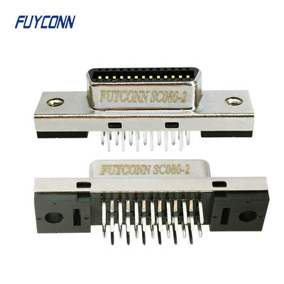 SCSI Female Connector Vertikal CN Tipe 26 Posisi Konektor MDR Untuk Papan PCB