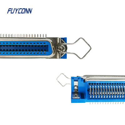 PCB Sudut Kanan Centronics 36 Pin Connector Pitch 2.16mm Dengan Kunci Bail