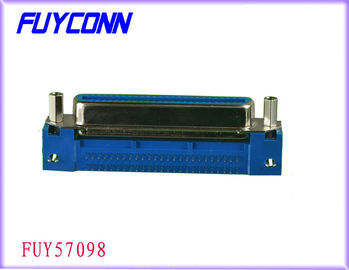 36 Pin Right Angel PCB Mount Konektor Printer Wanita Jenis Wadah dengan Sekrup Jack dan Kunci Papan