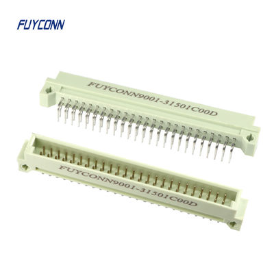 64P PCB Sudut Kanan DIN 41612 Konektor, 2 Baris Pria Konektor Eurocard