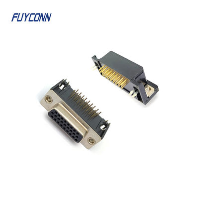 Konektor D-SUB Kepadatan Tinggi PCB Perempuan, Konektor DSUB 15pin 26pin 44pin 62Pin
