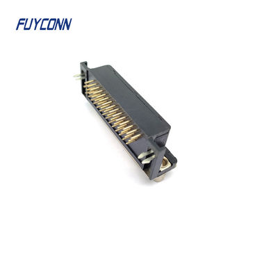 Densitas Tinggi Kanan Sudut PCB D-SUB Konektor 15 / 26 / 44 / 62 Pin Wanita DB Konektor