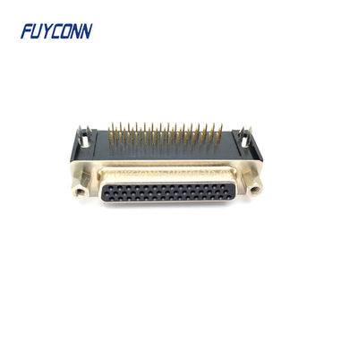Densitas Tinggi Kanan Sudut PCB D-SUB Konektor 15 / 26 / 44 / 62 Pin Wanita DB Konektor