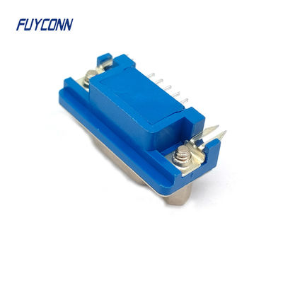 Konektor D-sub Densitas Tinggi 15Pin PCB Sudut Kanan Konektor DB HD Wanita