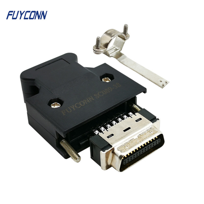 26pin MDR Connector Wanita / Pria 1.27mm Kuning Kuning SCSI Konektor