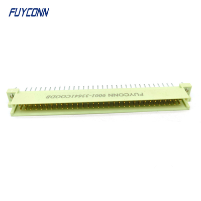 DIN41612 Male Connector 64Pin PCB lurus 2 baris 2 * 32pin Eurocard Connector W / Harpoon