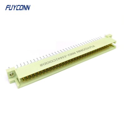 DIN41612 Male Connector 64Pin PCB lurus 2 baris 2 * 32pin Eurocard Connector W / Harpoon