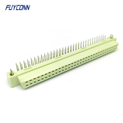 Sudut DIN41612 konektor wanita 2 baris 64pin 264 DIN 41612 konektor PCB