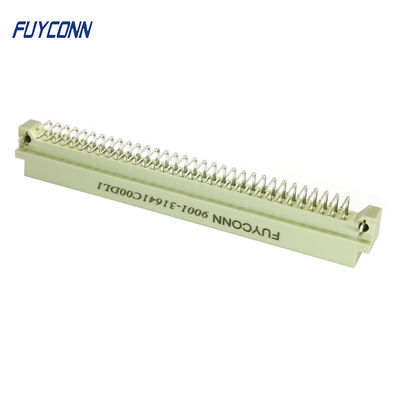 Ganti Harting P/N 09 02 364 6921, Tipe Sinyal DIN B Male Solder Sudut dengan Klip 64-Pole