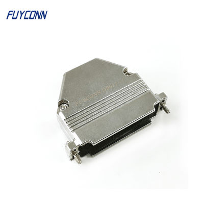 Nikel Plated Metal 50 Posisi D SUB Konektor Hood Dengan Sekrup