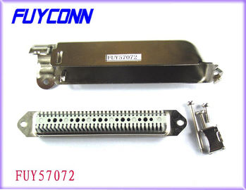 64 Pin Amphenol IDC Male Centronics Connector 32pairs Plug Connector dengan penutup logam 90 derajat