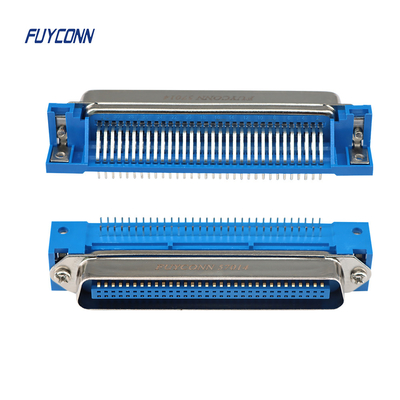 DIP Socket 64 Pin Mini Centronics Connector PCB Pria Sudut Kanan