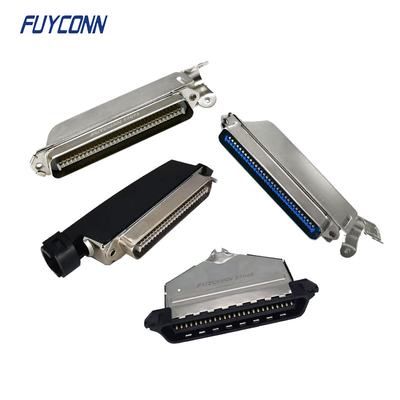 Konektor Centronics Tipe IDC Plug 50pin 64pin Pria Dengan Tudung Logam