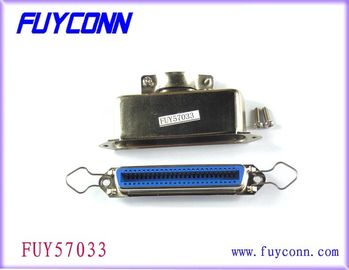 14 24 36 50 pin Konektor Kabel Pita Jenis Solder Dengan Kap Logam Lurus