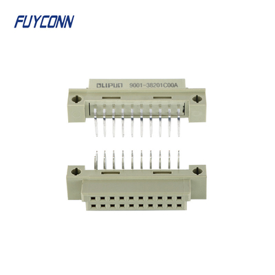 220S DIN41612 Konektor Perempuan 2x10P 20pin PCB Sudut Kanan