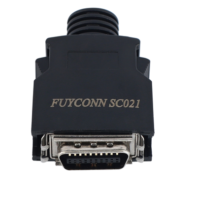 Konektor MDR 20Pin 2.17mm Solder Cup Male SCSI Connector dengan Penutup Plastik