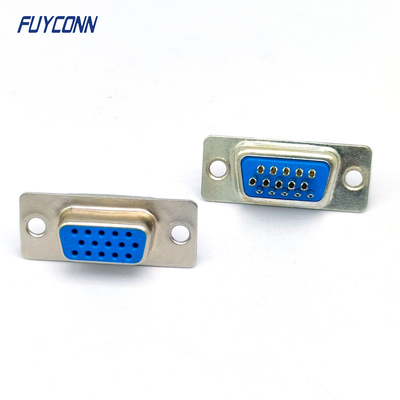 D-SUB Konektor Kepadatan Tinggi, 15pin 26pin 44pin 62pin Solder Cup Female DB Connector