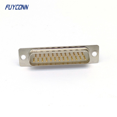 Male Solder Cup Machine Pin Konektor DB 9 15 25 37 Pos Dengan Kontak Bulat