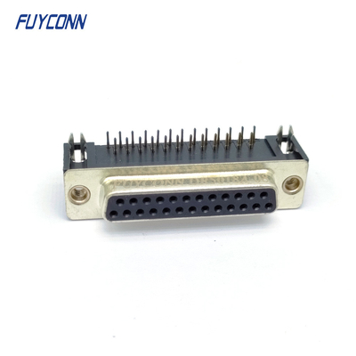 Konektor DB Perempuan 25pin Sudut Kanan Konektor D-SUB PCB (8.08mm)
