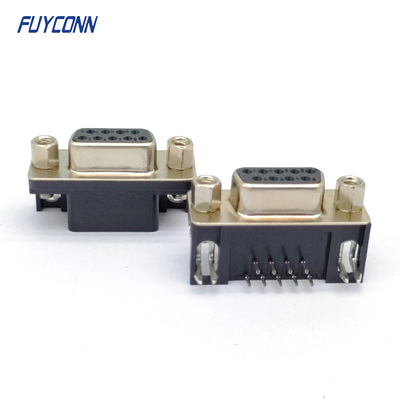 9pin Konektor DSUB Sudut Kanan PCB D-SUB Konektor Perempuan (8.08mm)