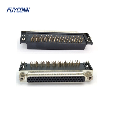 Konektor D-SUB Kepadatan Tinggi Perempuan Sudut Kanan PCB 15P 26P 44P 62P Konektor DB