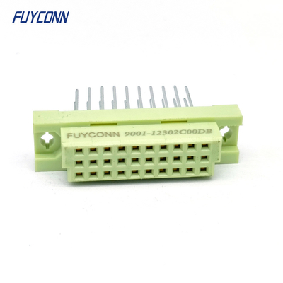 13mm 30Pin DIN 41612 konektor 3Rays 330 lurus PCB Wanita DIN41612 konektor
