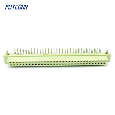 Sudut DIN41612 konektor wanita 2 baris 64pin 264 DIN 41612 konektor PCB