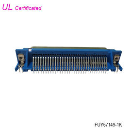 64 Pin Centronics Connector Sudut Kanan PCB Perempuan 32pairs Konektor dengan kunci papan