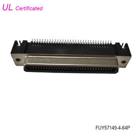 32 Pasang Amphenol PCB Sudut Kanan Konektor Centronics 64 Pin Wanita