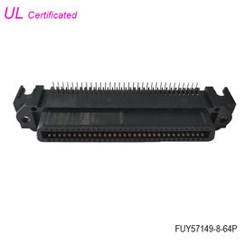 Sudut Kanan PCB 64 Pin Konektor Wanita Centronics 32pairs tanpa Shell