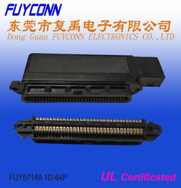 64 Pin IDC Plug Side Entry Centronics Female Connector Dengan Penutup Plastik