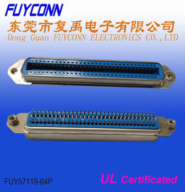 PCB Straight 64 Pin Centronics Connector 32pairs Tipe Wanita dengan Kacang Untuk Papan PCB