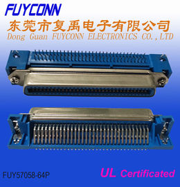 Konektor Centronic 32pairs PCB Sudut Kanan Wanita Dengan kunci papan