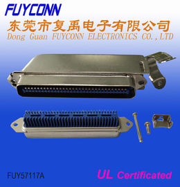 Centronic Amphenol RJ21 64 Pin Champ IDC Plug Connector dengan 45 derajat Matel Cover