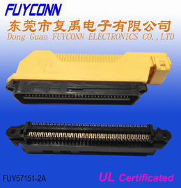 64 Pin Konektor Sentronika Sudut Kanan Kap Plastik Pria IDC Crmping Connector