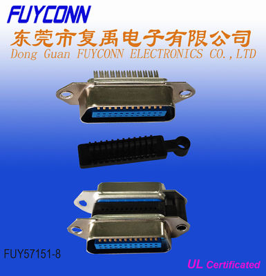 GPIB24P Male Centronics IEEE488 Connector IDC Crimping Type dengan Wire Clip