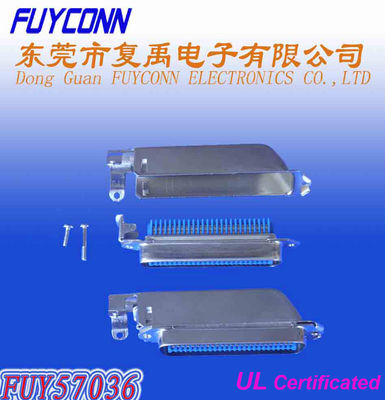 TYCO 90 Derajat sentronis 50 Pin konektor RJ21 Male Plug Champ tipe IDC dengan penutup Logam