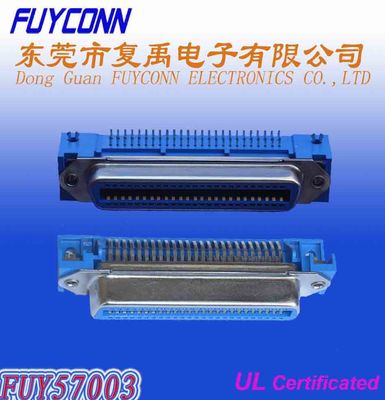 Centronic 14 24 36 50Pin PCB Sudut Kanan Champ Receptacle Konektor Wanita terbalik dengan kunci papan