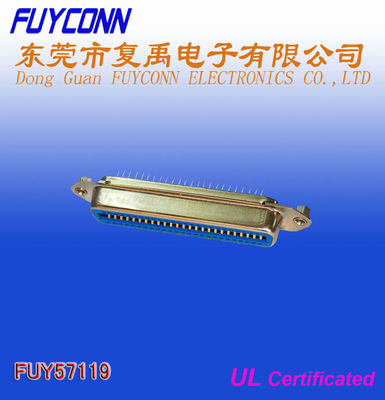 50 Pin Centronic Connector Female PCB Mounted Stragiht Connector Bersertifikat UL