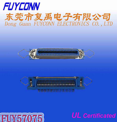 14 24 36 50 Pin Centronic PCB Konektor Wadah Sudut Kanan Champ perempuan dengan kait pegas Bersertifikat UL