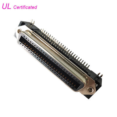 DDK Female PCB Sudut Kanan Centronics 50 Pin Connector Champ Connector 25pairs