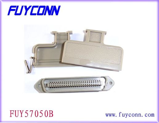 50 Pin Centronics Connector Male Plug header konektor dengan penutup plastik bentuk T.