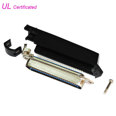 25 pasang Crimping Type 50 way Solder Male Plug Connector dengan penutup plastik 90 derajat
