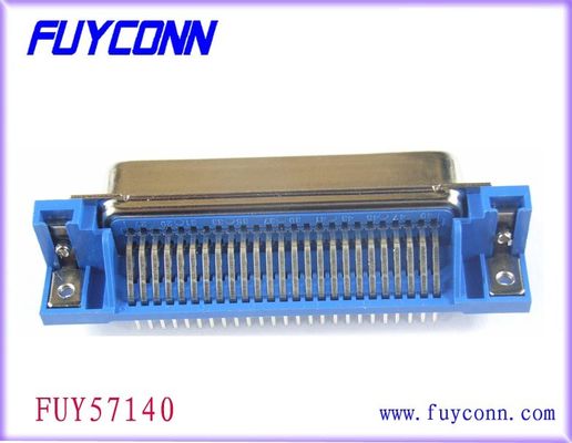36 Pin Centronic Male Right Angel PCB Konektor terbalik untuk Pitch 2.16mm Printer