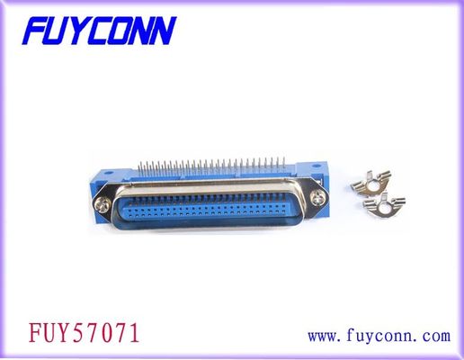 14 24 36 50 Pin Konektor Sudut Kanan Centronic PCB Pria Bersertifikat UL